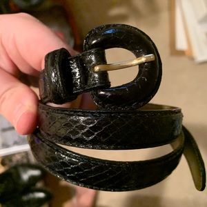 Black snakeskin belt